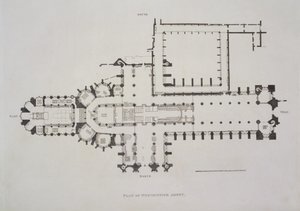 ウェストミンスター寺院の計画、パブウェストミンスター寺院のプレート1ルドルフ・アッカーマン（1764-1834）1812（アクアチント）